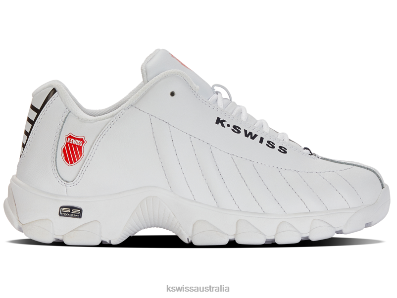 K-Swiss ST329 White/Navy/Red Kids Footwear V8JJT617