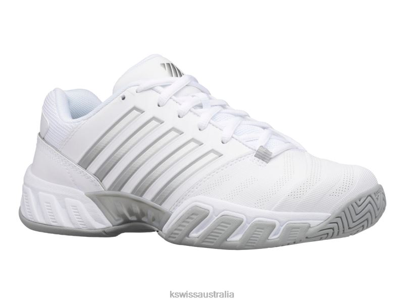 K-Swiss BIGSHOT LIGHT 4 White/High-Rise/Silver Kids Tennis V8JJT413