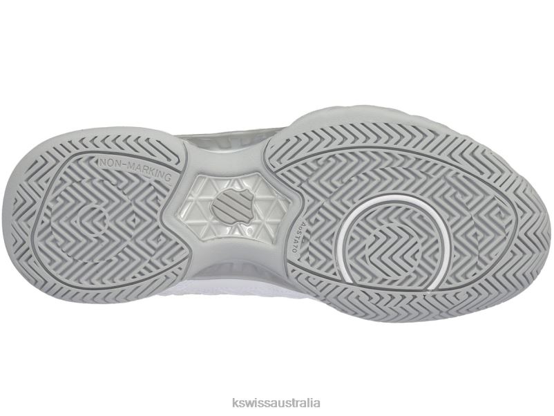 K-Swiss BIGSHOT LIGHT 4 White/High-Rise/Silver Kids Tennis V8JJT413