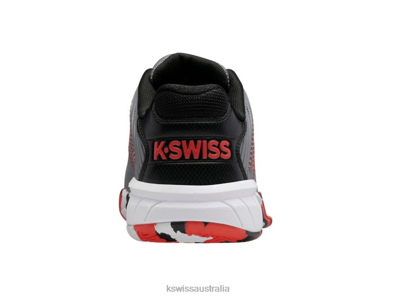 K-Swiss HYPERCOURT EXPRESS 2 Steel Gray/Jet Black/Spicy Orange Kids Tennis V8JJT414