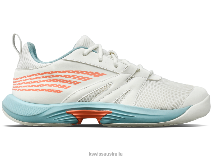 K-Swiss SPEEDTRAC Blanc De Blanc/Nile Blue/Desert Flower Kids Tennis V8JJT423