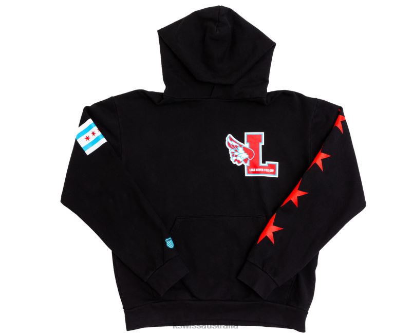 K-Swiss LEADERS X WARM UP HOODIE Black Men Apparel V8JJT485