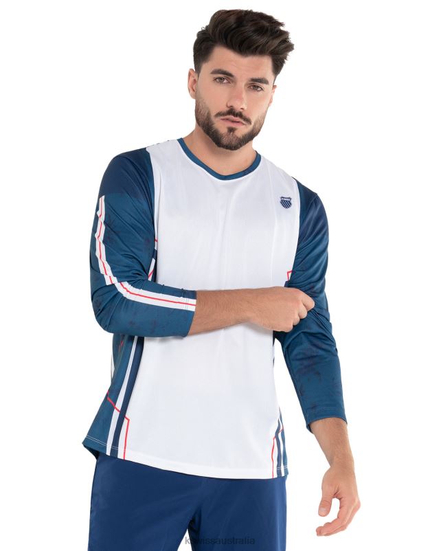 K-Swiss NEW ERA L/S White Men Apparel V8JJT501