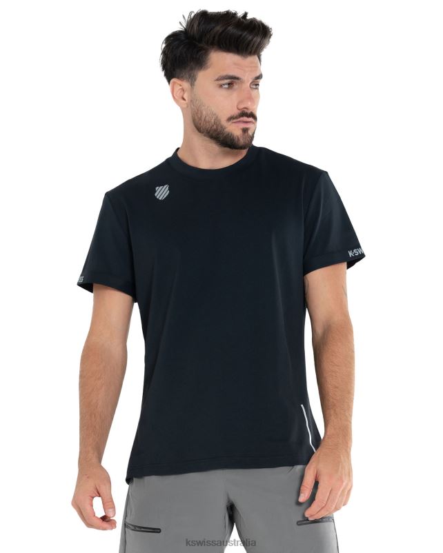 K-Swiss TECH PIQUE CREW Black Men Apparel V8JJT496