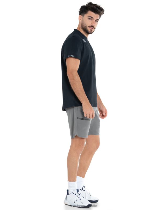 K-Swiss TECH PIQUE CREW Black Men Apparel V8JJT496