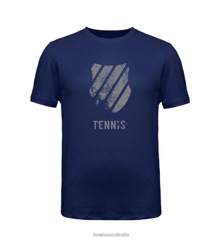 K-Swiss DISTRESSED LOGO S/S Navy Men Lifestyle V8JJT450