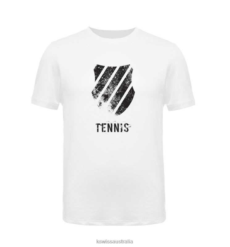 K-Swiss DISTRESSED LOGO S/S White Men Lifestyle V8JJT451