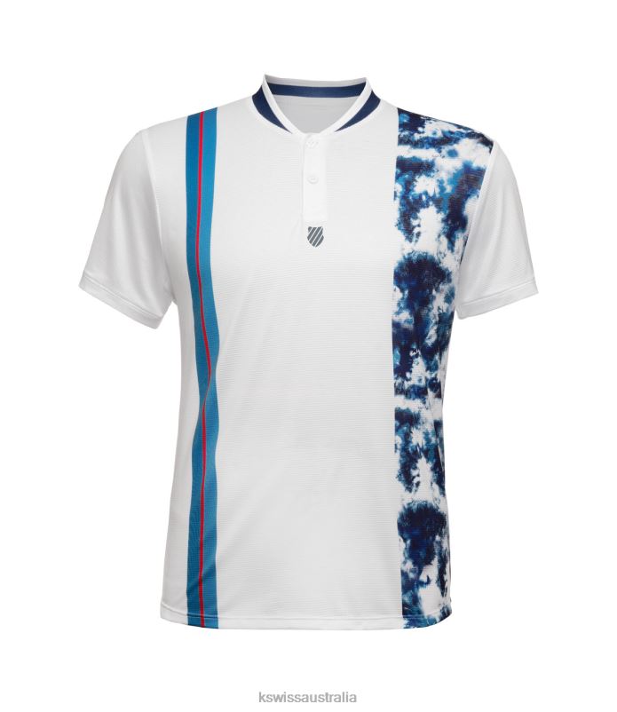 K-Swiss IMPACT HENLEY S/S White Men Lifestyle V8JJT473