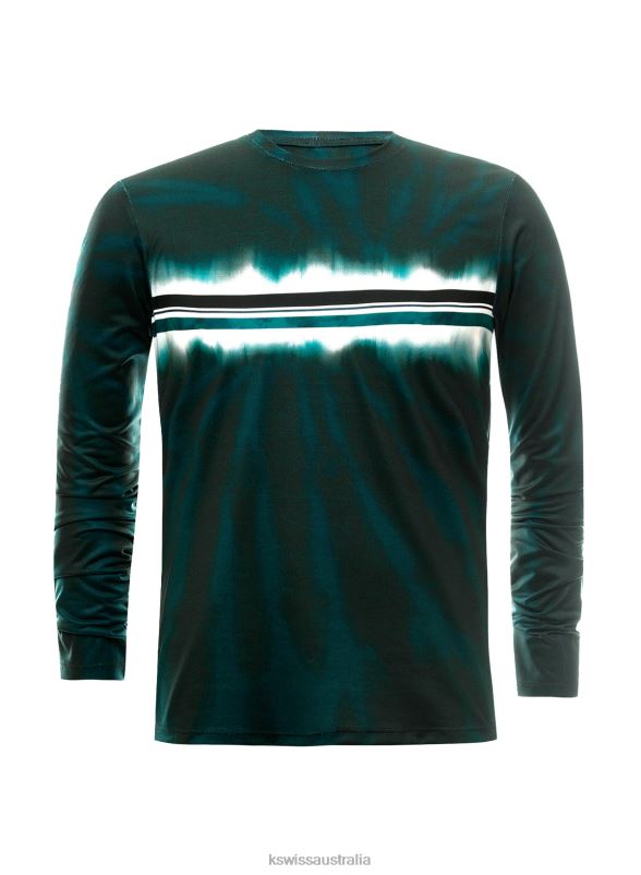 K-Swiss STRIPE DYE L/S CREW Evergreen Men Lifestyle V8JJT454