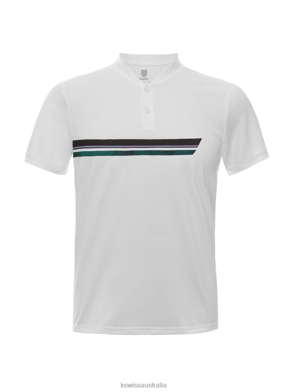 K-Swiss STRIPE HENLEY S/S Evergreen Men Lifestyle V8JJT456
