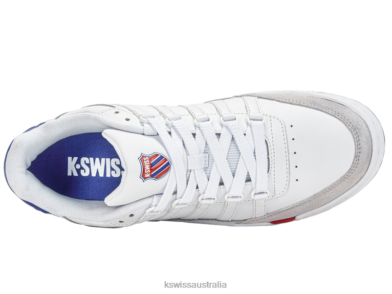 K-Swiss SET PRO White/Red/Classic Blue Men Shoes V8JJT93