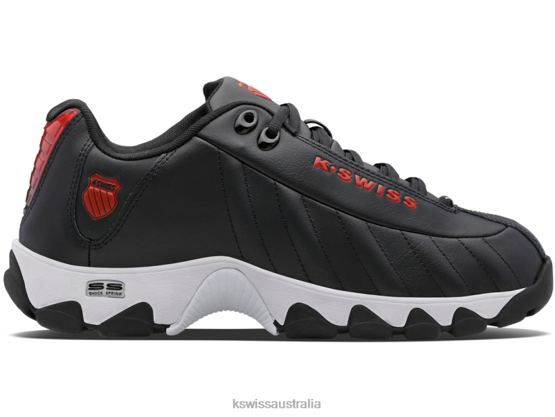 K-Swiss ST329 Black/Red/White/Gel Men Shoes V8JJT169