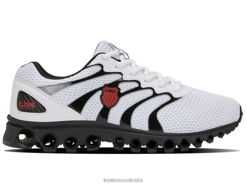 K-Swiss TUBES 200 White/Black/Red Men Shoes V8JJT178