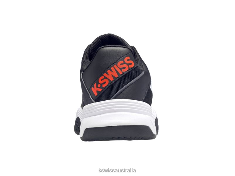 K-Swiss COURT EXPRESS Jet Black/White/Spicy Orange Men Shoes V8JJT9