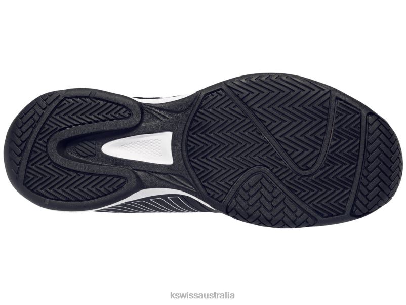 K-Swiss COURT EXPRESS Jet Black/White/Spicy Orange Men Shoes V8JJT9