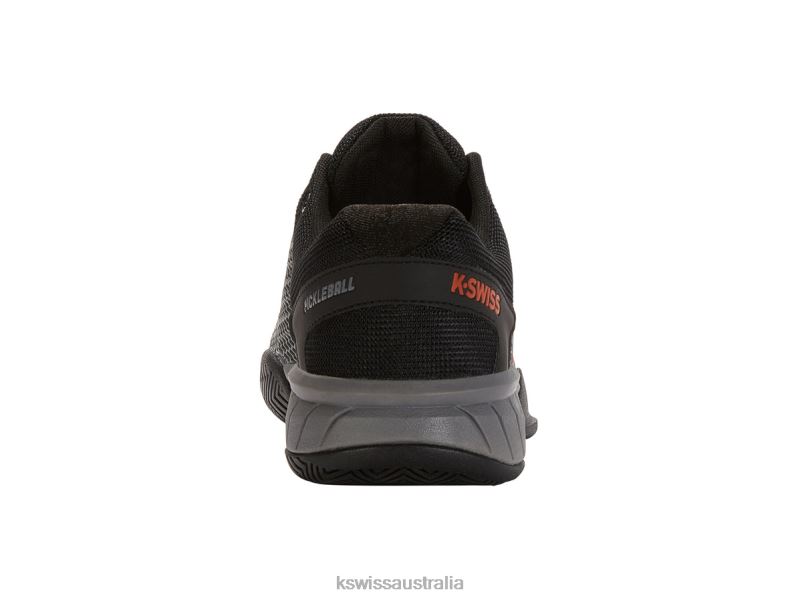 K-Swiss EXPRESS LIGHT PICKLEBALL Steel Gray/Jet Black/Spicy Orange Men Shoes V8JJT30