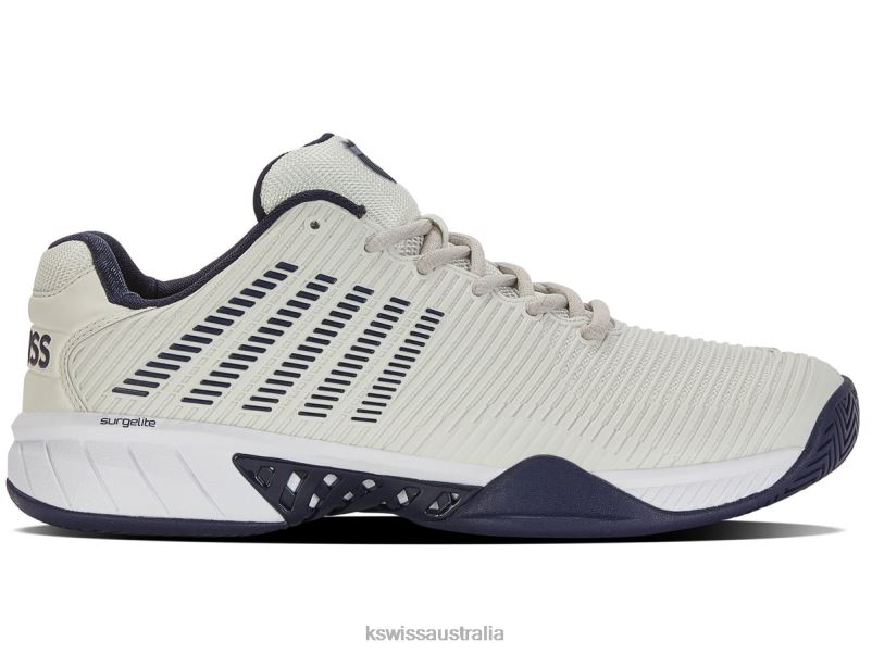 K-Swiss HYPERCOURT EXPRESS 2 Vaporous Gray/White/Peacoat Men Shoes V8JJT29