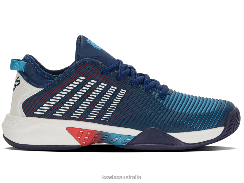 K-Swiss HYPERCOURT SUPREME Blue Opal/Blanc De Blanc/Lollipop Men Shoes V8JJT14