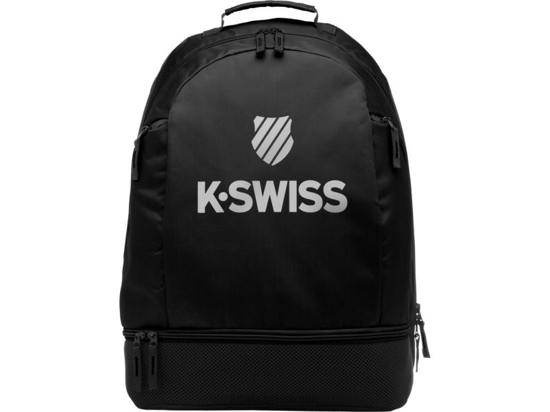 K-Swiss TENNIS BACKPACK Black/Silver Unisex Backpack V8JJT408