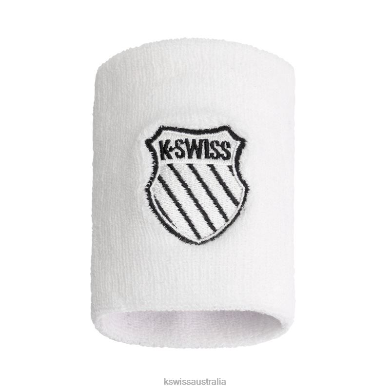 K-Swiss COURT DOUBLE WRISTBAND White Unisex Wristband V8JJT390