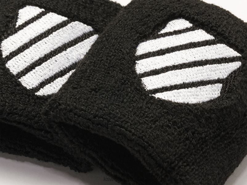 K-Swiss WRIST BAND Black/White Unisex Wristband V8JJT407