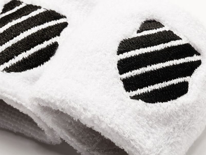 K-Swiss WRIST BAND White/Black Unisex Wristband V8JJT406