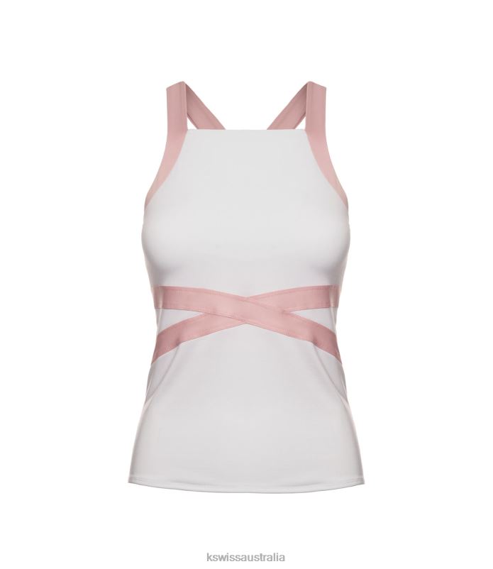 K-Swiss CRISS-CROSS TANK White Women Apparel V8JJT574