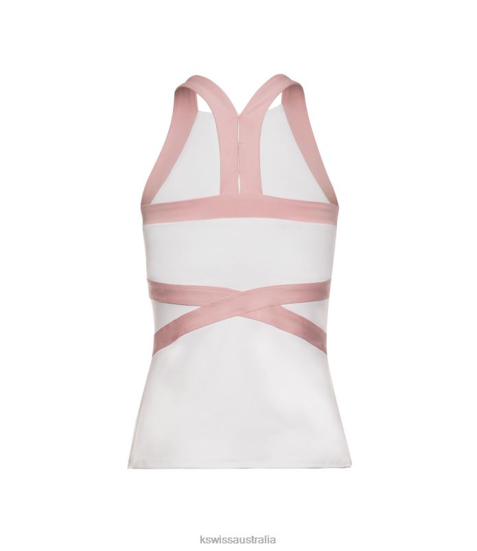 K-Swiss CRISS-CROSS TANK White Women Apparel V8JJT574