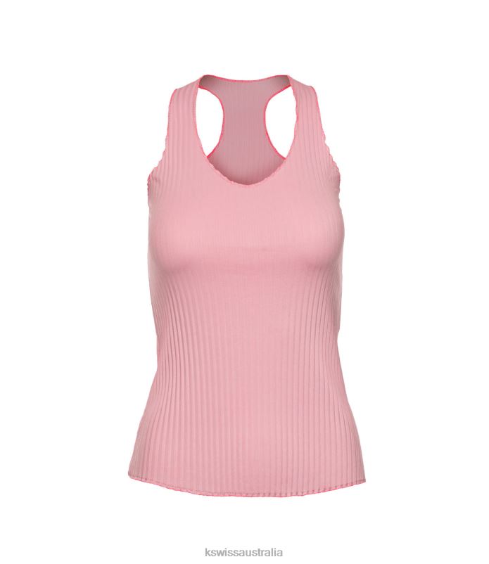 K-Swiss PLEATED V-NECK TANK Seashell Women Apparel V8JJT579