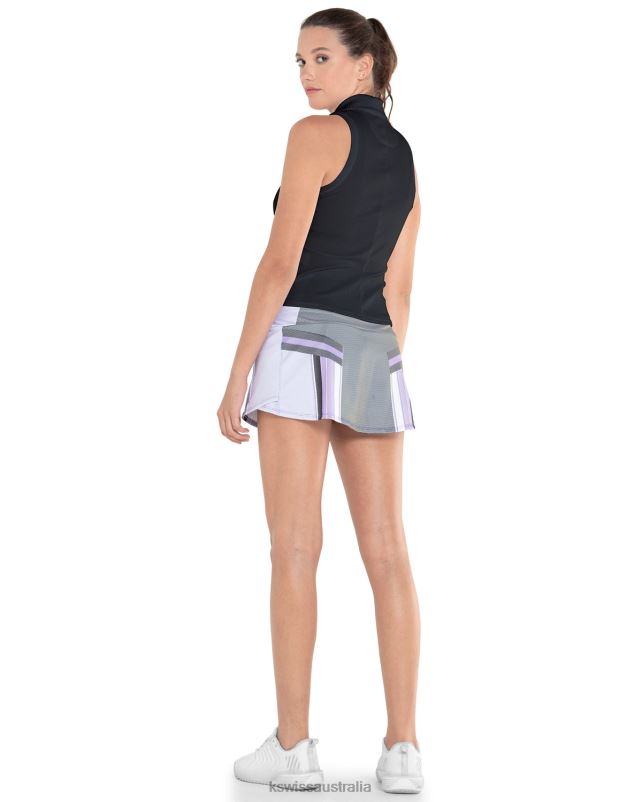 K-Swiss SLEEVELESS RIB POLO Black Women Apparel V8JJT568