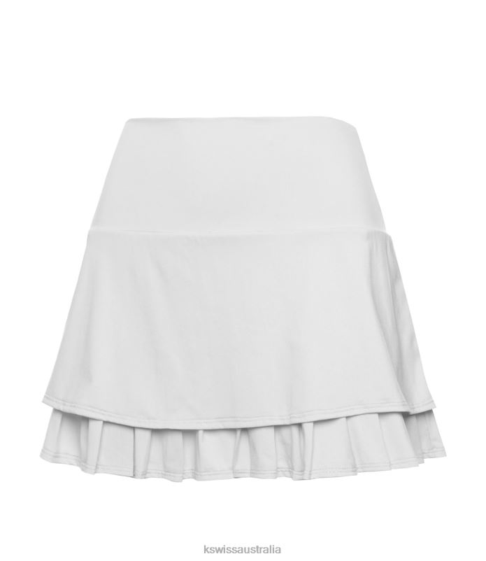 K-Swiss TIER PLEAT SKIRT-14'' White Women Apparel V8JJT583