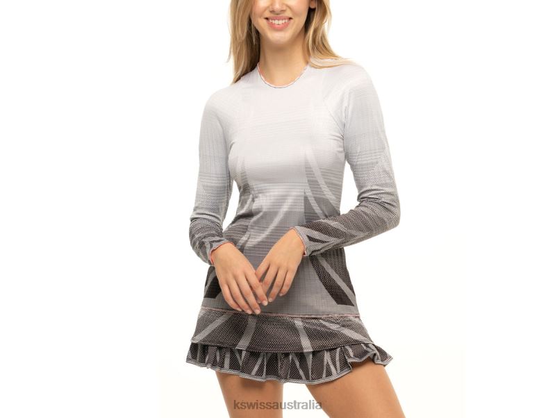 K-Swiss PLEAT IS ON L/S Black Women Dresses V8JJT515