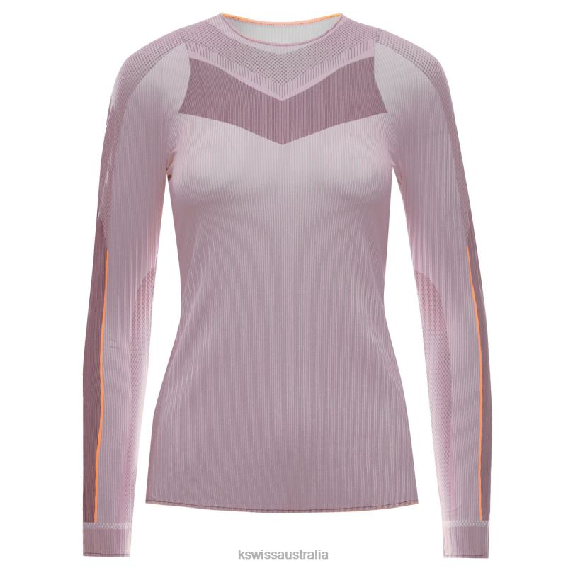 K-Swiss PLEATED L/S CREW Plum Women Lifestyle V8JJT533