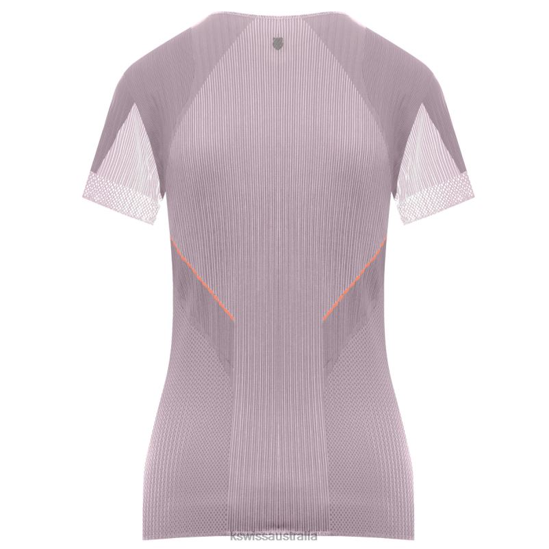 K-Swiss PLEATED S/S CREW Plum Women Lifestyle V8JJT537