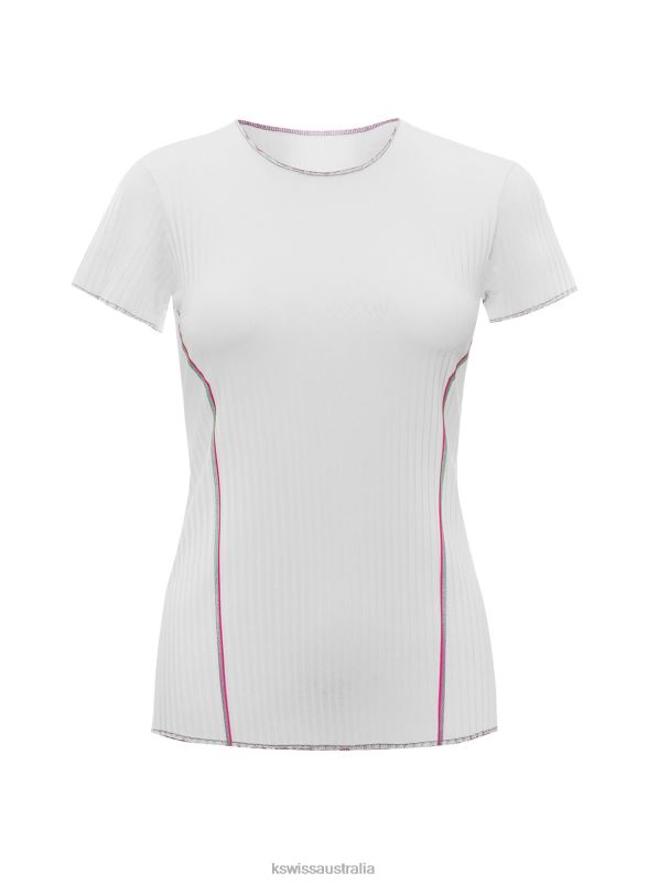 K-Swiss PLEATED S/S CREW White/Angel Women Lifestyle V8JJT551
