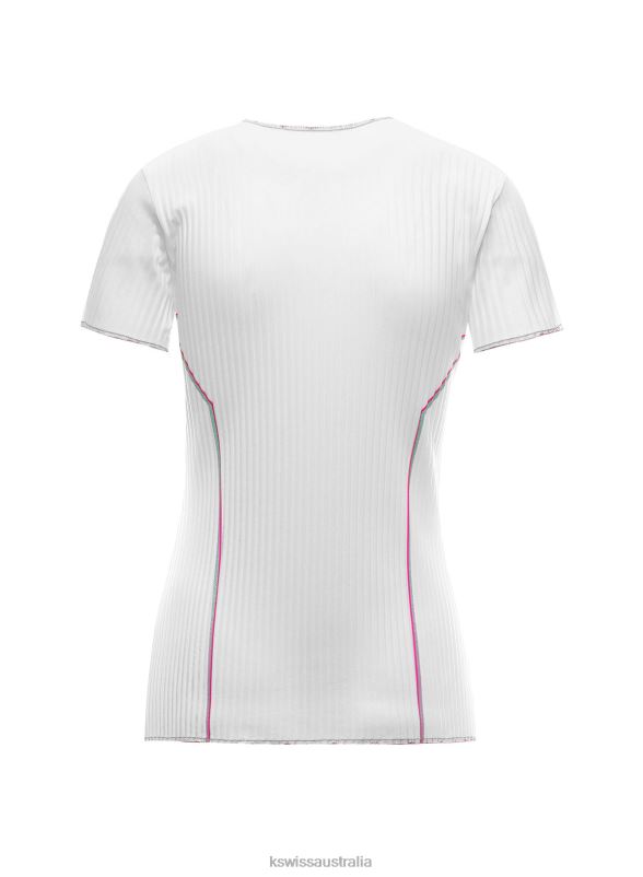 K-Swiss PLEATED S/S CREW White/Angel Women Lifestyle V8JJT551