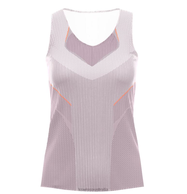 K-Swiss PLEATED V-NECK TANK Plum Women Lifestyle V8JJT540
