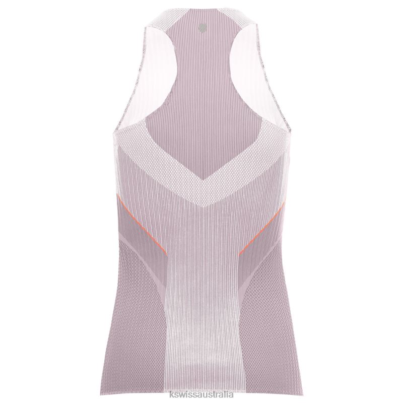 K-Swiss PLEATED V-NECK TANK Plum Women Lifestyle V8JJT540