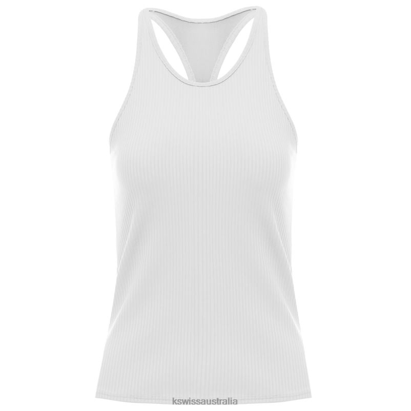 K-Swiss RIB TANK W/BRA White Women Lifestyle V8JJT553