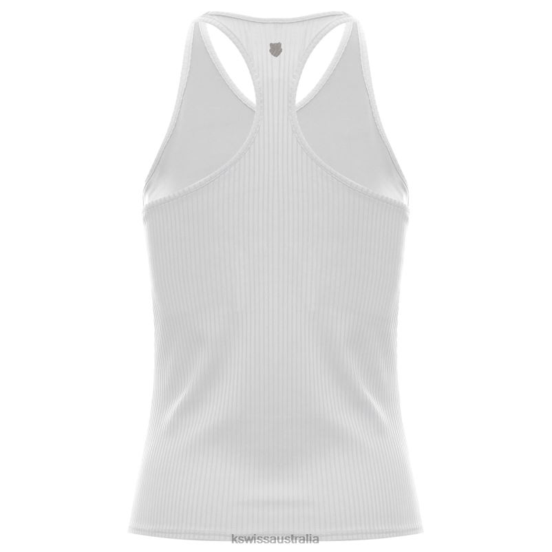 K-Swiss RIB TANK W/BRA White Women Lifestyle V8JJT553