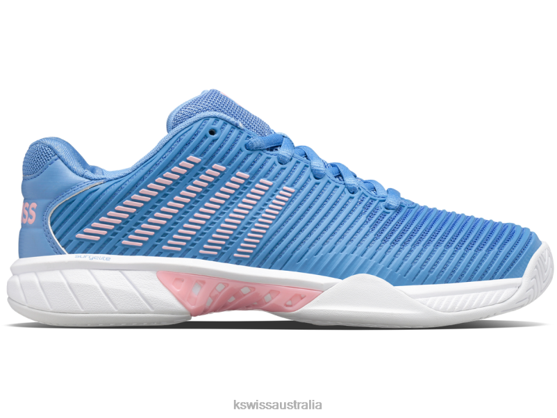 K-Swiss HYPERCOURT EXPRESS 2 Silver Lake Blue/White/Orchid Pink Women Shoes V8JJT558