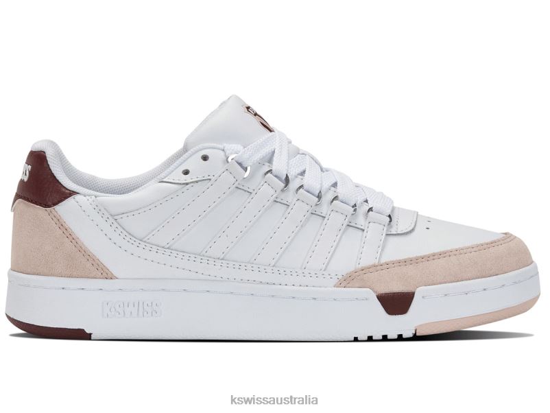 K-Swiss SET PRO White/Peach Whip/Windsor Wine Women Shoes V8JJT302