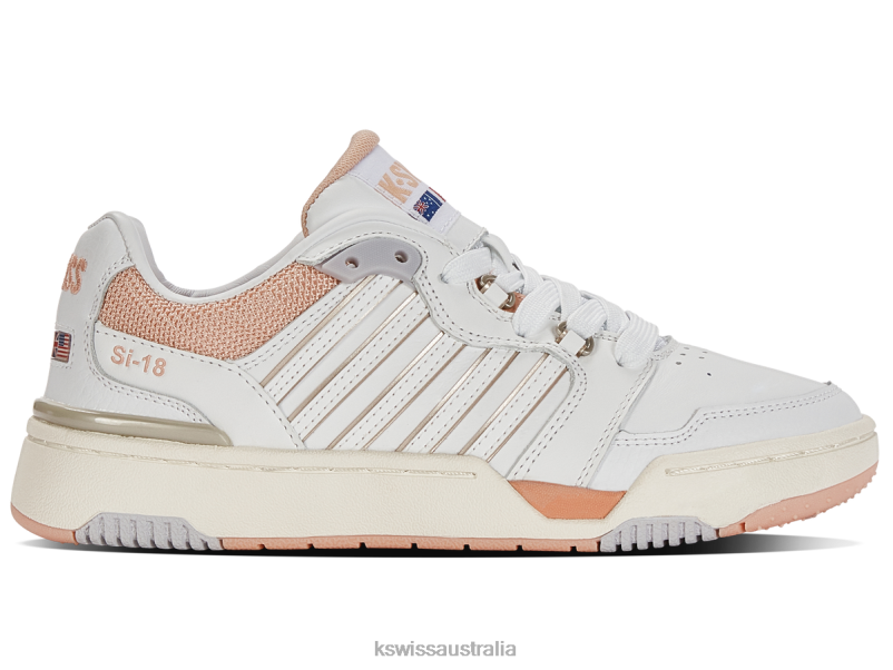 K-Swiss SI-18 RIVAL White/Almost Apricot/Whisper White Women Shoes V8JJT291