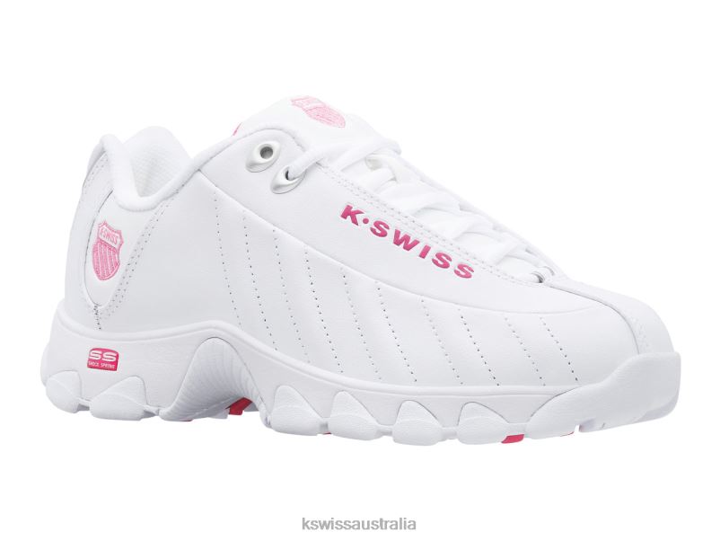 K-Swiss ST329 CMF White/Shocking Pink Women Shoes V8JJT370