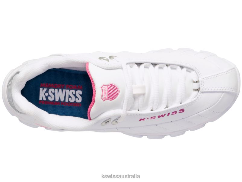 K-Swiss ST329 CMF White/Shocking Pink Women Shoes V8JJT370