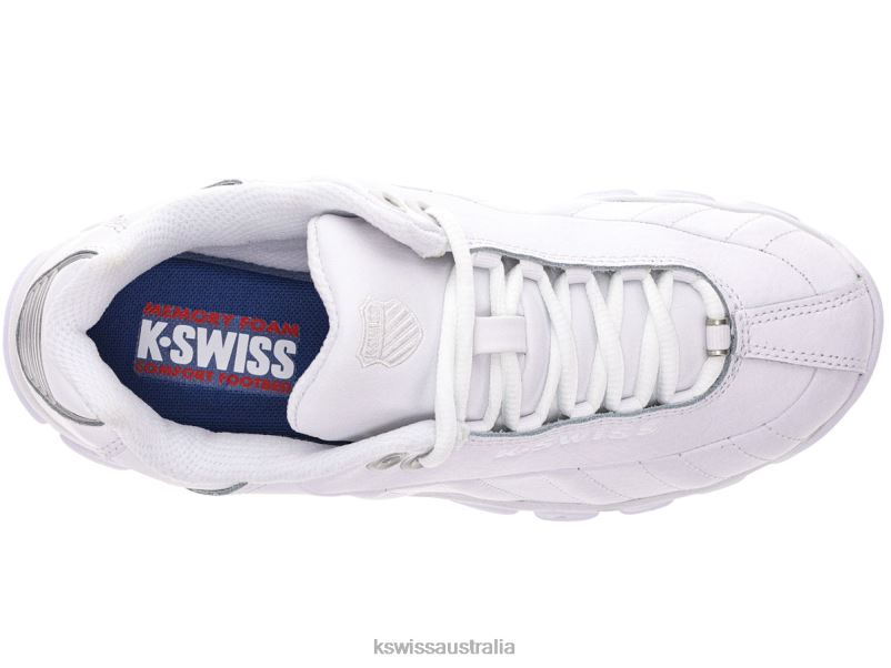 K-Swiss ST329 CMF White/Silver Women Shoes V8JJT365