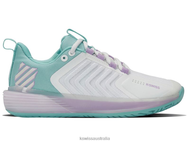 K-Swiss ULTRASHOT 3 Brilliant White/Angel Blue/Sheer Lilac Women Shoes V8JJT546