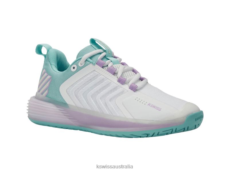K-Swiss ULTRASHOT 3 Brilliant White/Angel Blue/Sheer Lilac Women Shoes V8JJT546