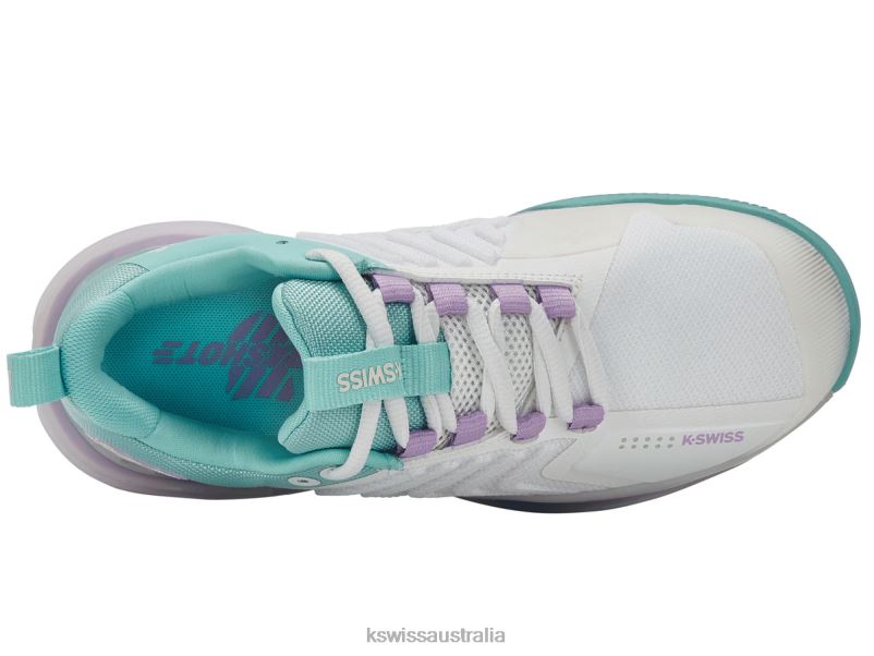 K-Swiss ULTRASHOT 3 Brilliant White/Angel Blue/Sheer Lilac Women Shoes V8JJT546