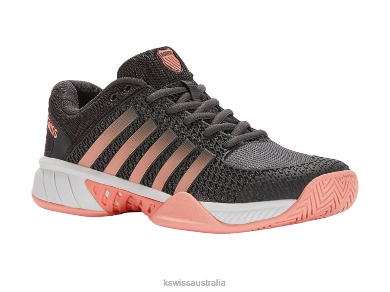 K-Swiss EXPRESS LIGHT PICKLEBALL Asphalt/Steel Gray/Peach Women Shoes V8JJT224